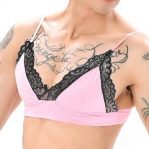 Soutien-Gorge Lace Border Rose-Blanc