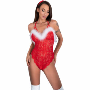 Body femme en dentelle mère Noël